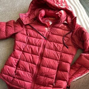 Le Breve Red Puffer Jacket